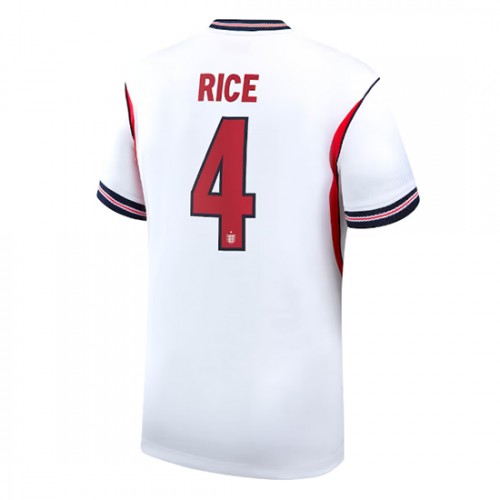 Stroje piłkarskie Anglia Declan Rice #4 Koszulka Podstawowej MŚ 2026 Krótki Rękaw